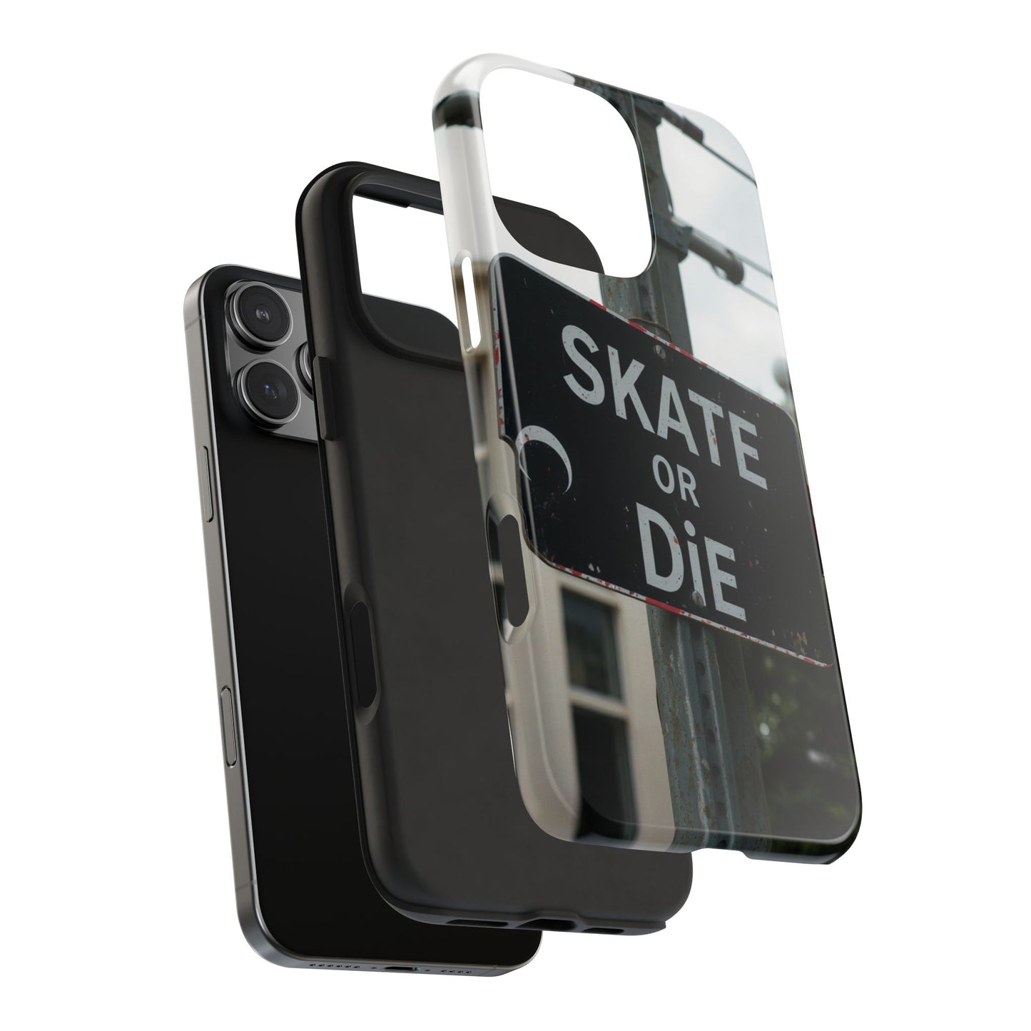 Black Sign Skate or Die Design - Tough Phone Case for iPhone