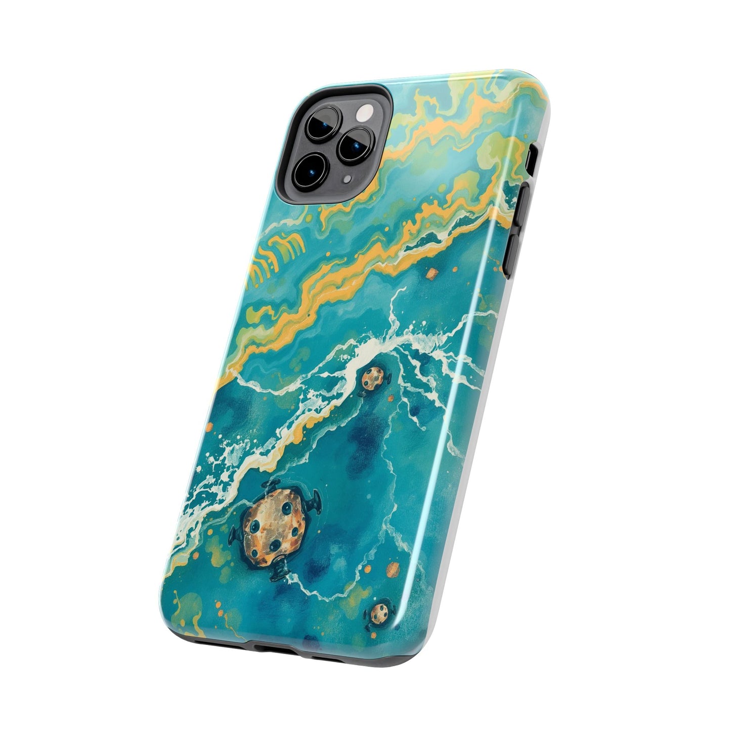 Ocean Wave Tough Phone Case – Durable Protection with Abstract Art Design