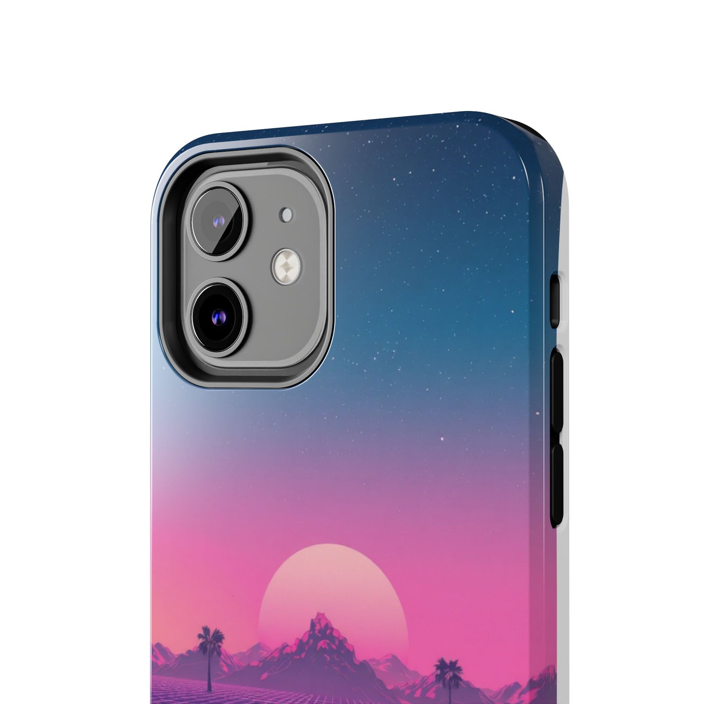 Retro Aesthetic Tough Phone Case - Vibrant Sunset Design