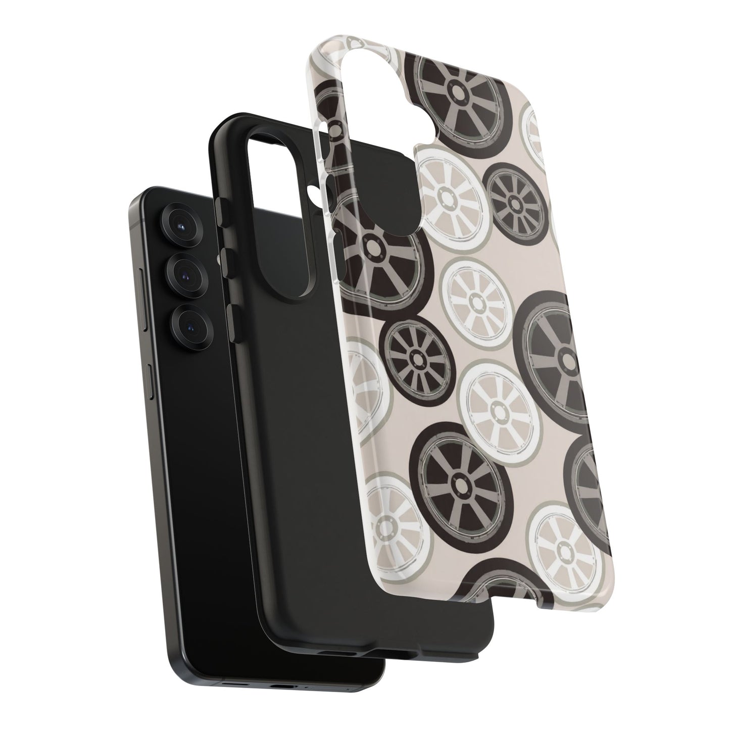 Racing Wheel Design Tough Phone Case – Durable Protection for Automotive Enthusiasts
