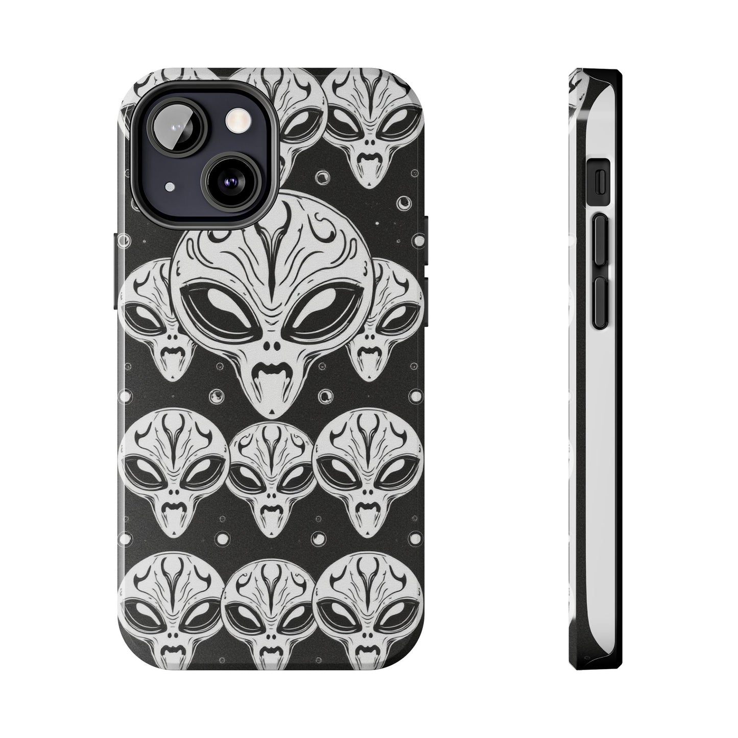 Alien Pattern Tough Phone Case - Durable Protection with Out-of-This-World Design
