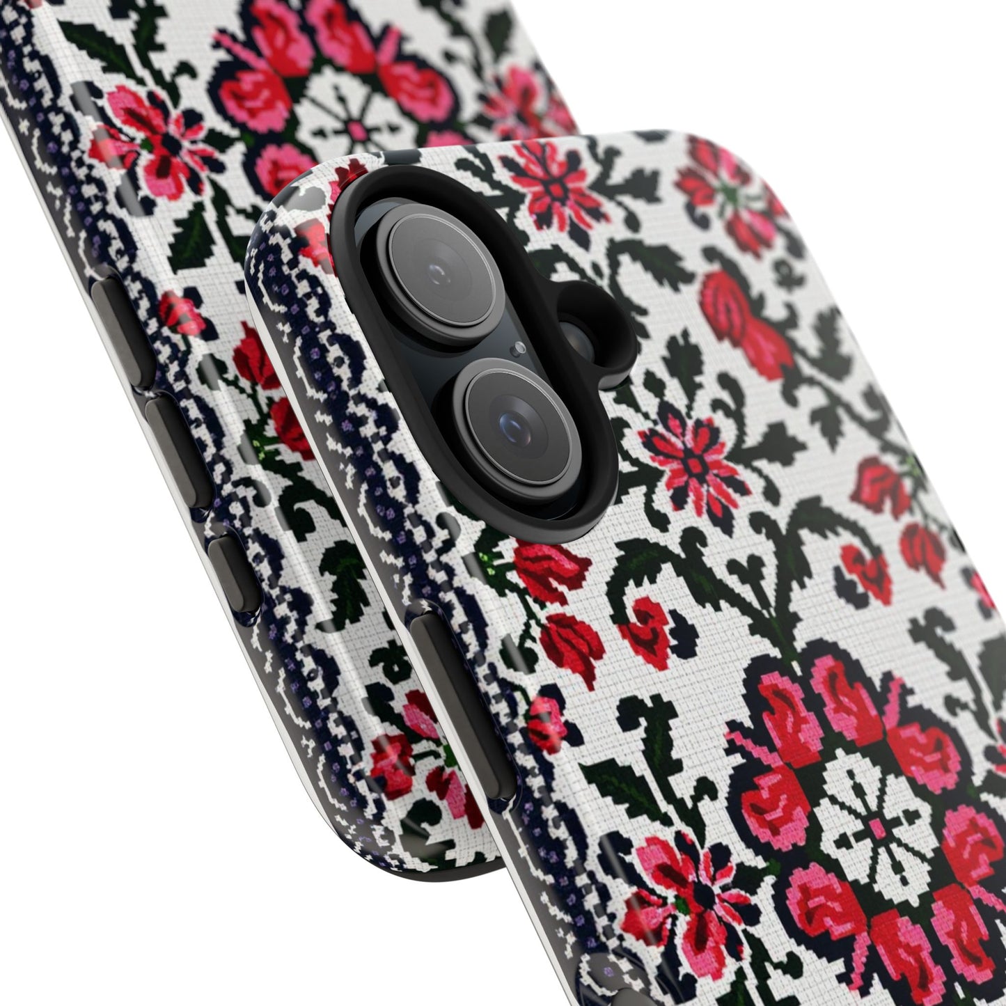 Traditional Knit Floral Design | Tough Phone Case - Durable Protection for iPhone