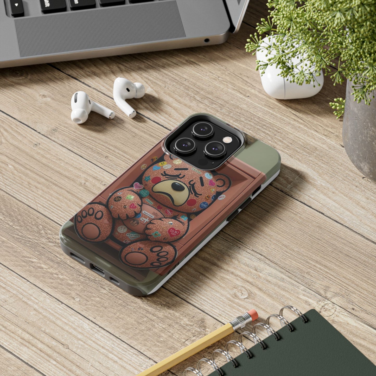 Cute Bear Tough Phone Case - Durable Protection with Fun Design