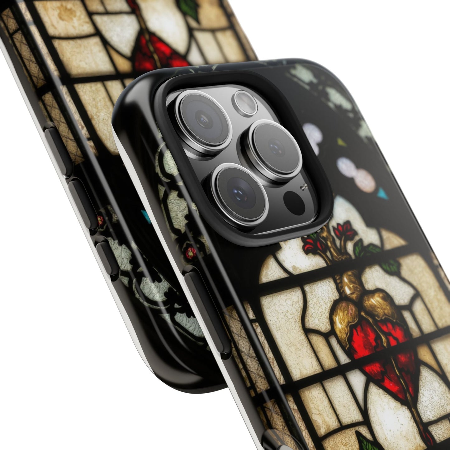 Stained Glass Heart Tough Phone Case - Unique Design for Protection & Style