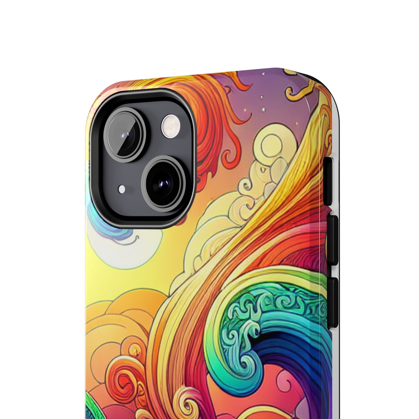 Fantasy Ocean Waves Tough Phone Case - Colorful Protective Cover - for iPhone