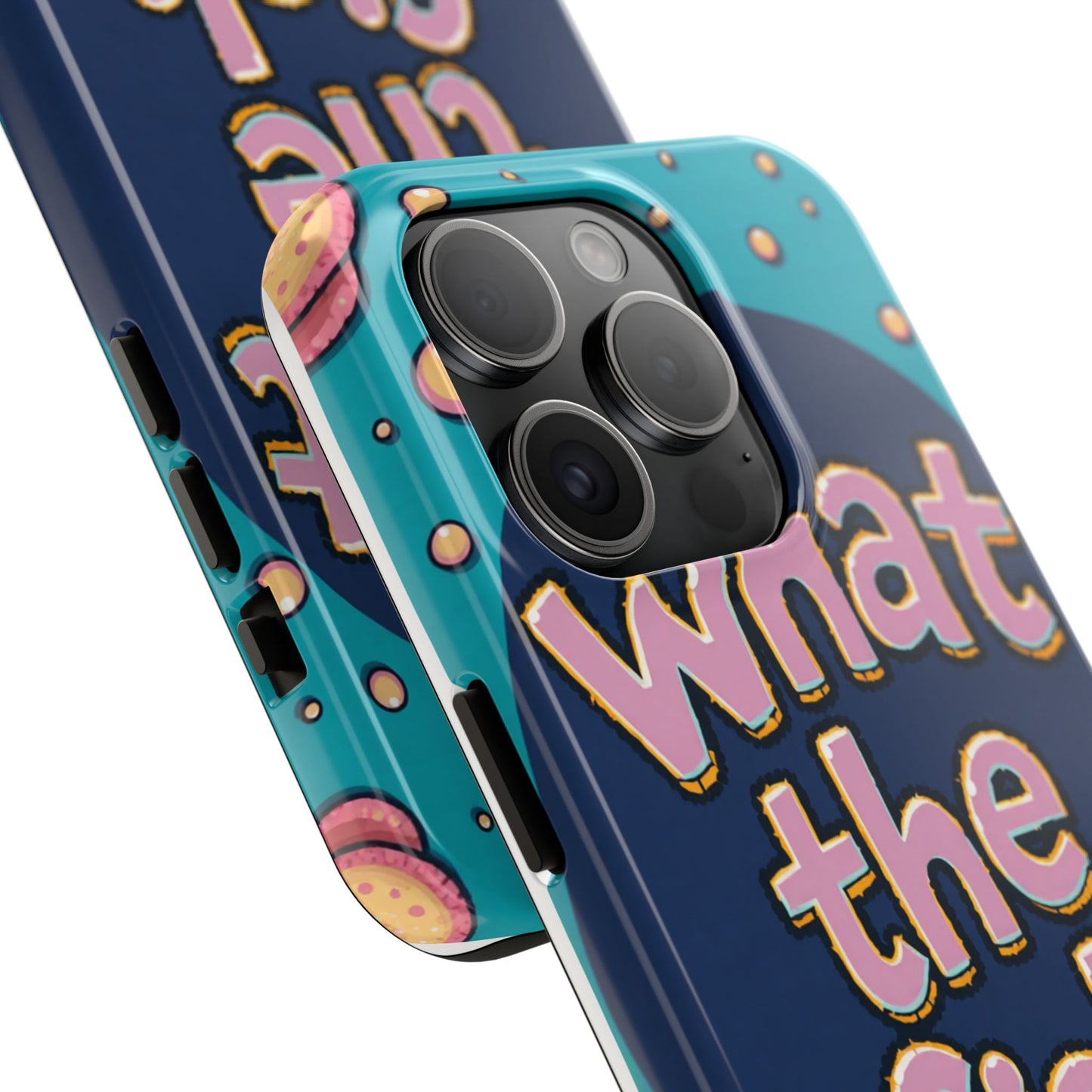 Playful Tough Phone Case - "What the Fish" Design