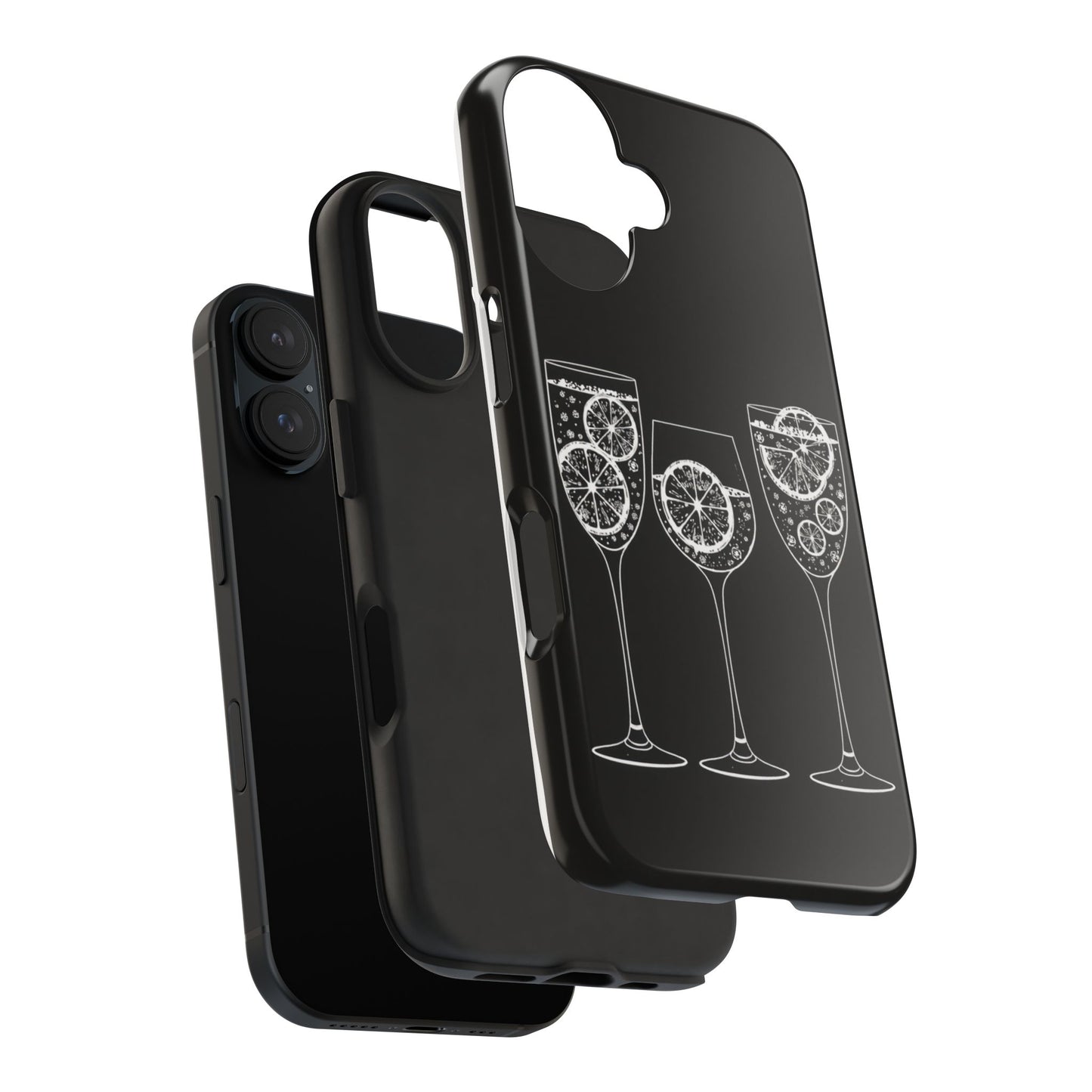 Stylish Tough Phone Cases with Citrus Glass Design, Protective Cases for Parties, Summer Events, and Everyday Use
