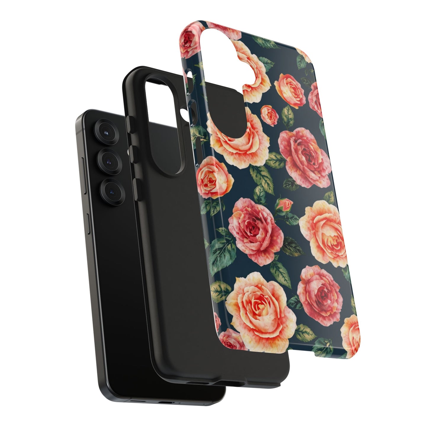 Floral Tough Phone Cases - Durable & Stylish New Age Rose Design - for iPhone