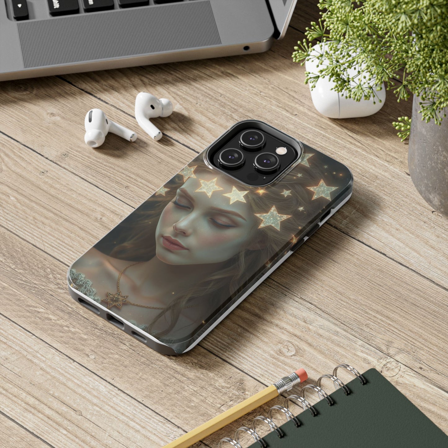 Celestial Dream Tough Phone Case - Artistic Starry Design for Style Enthusiasts