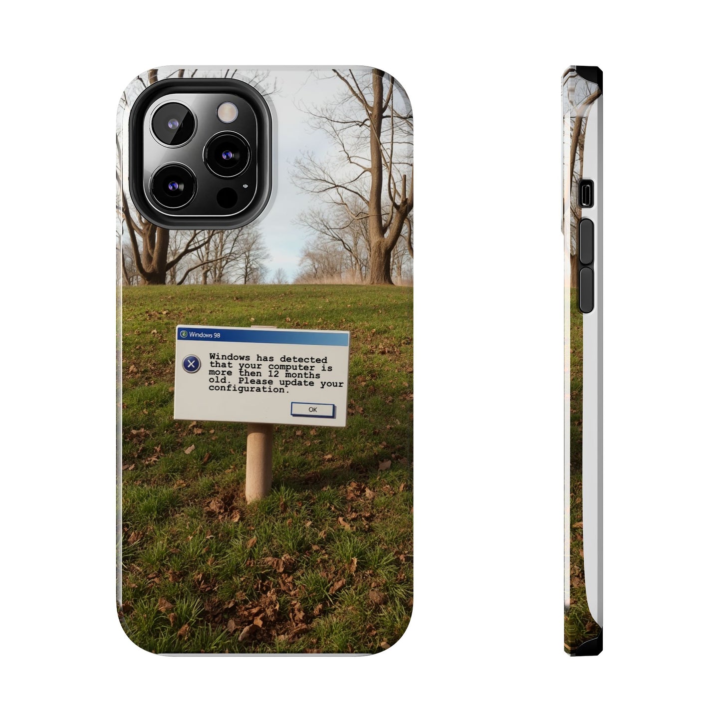Durable Phone Case with Windows 98 Error Message Design - Perfect Gift for Tech Lovers
