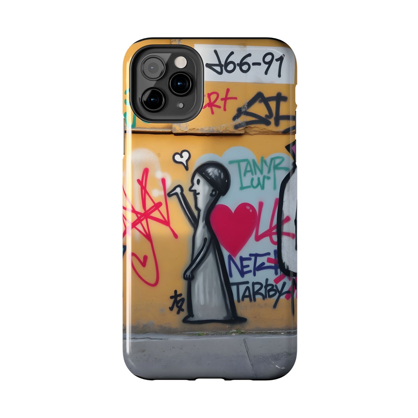 Urban Cupid Graffiti Tough Phone Case - Durable Protection with Street Art Vibe - for iPhone