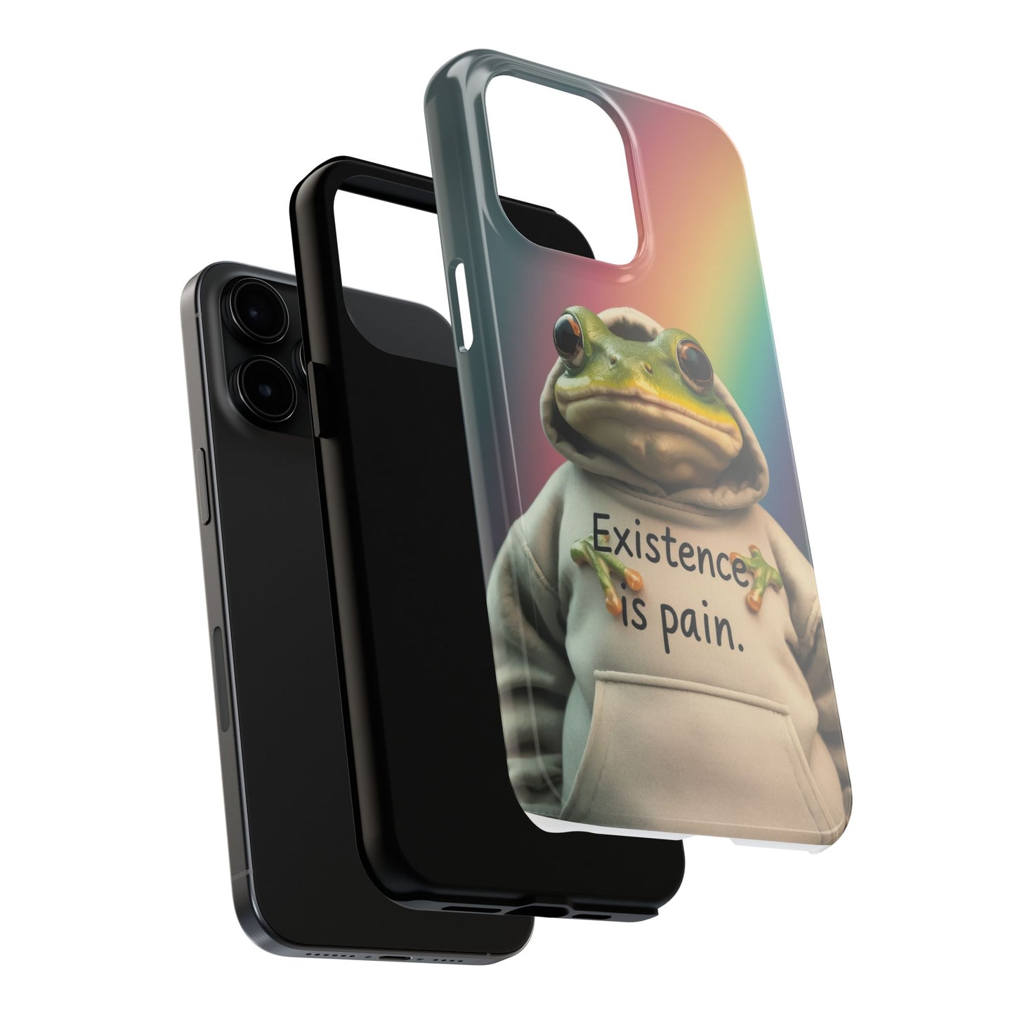 Existence is Pain Frog Phone Case - Tough & Stylish