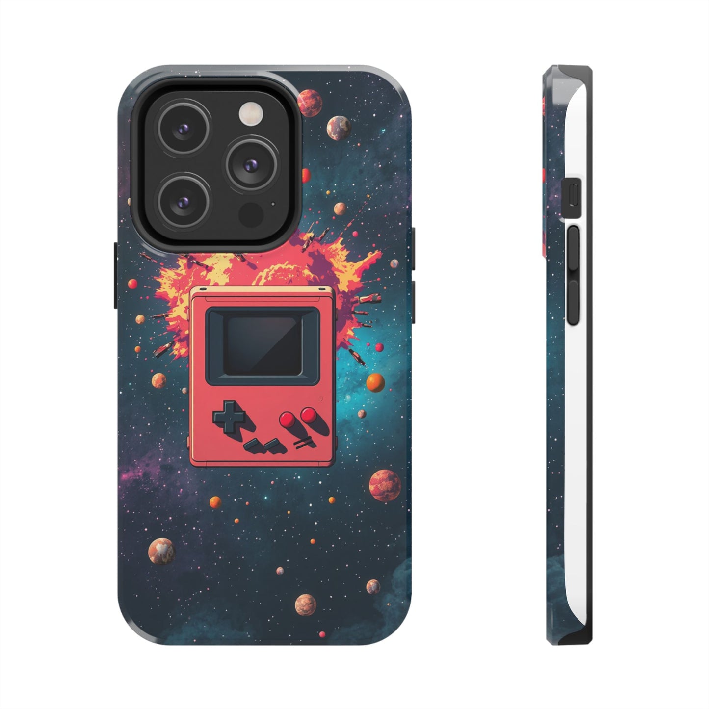 Retro Gaming Tough Phone Case - Space Adventure Design