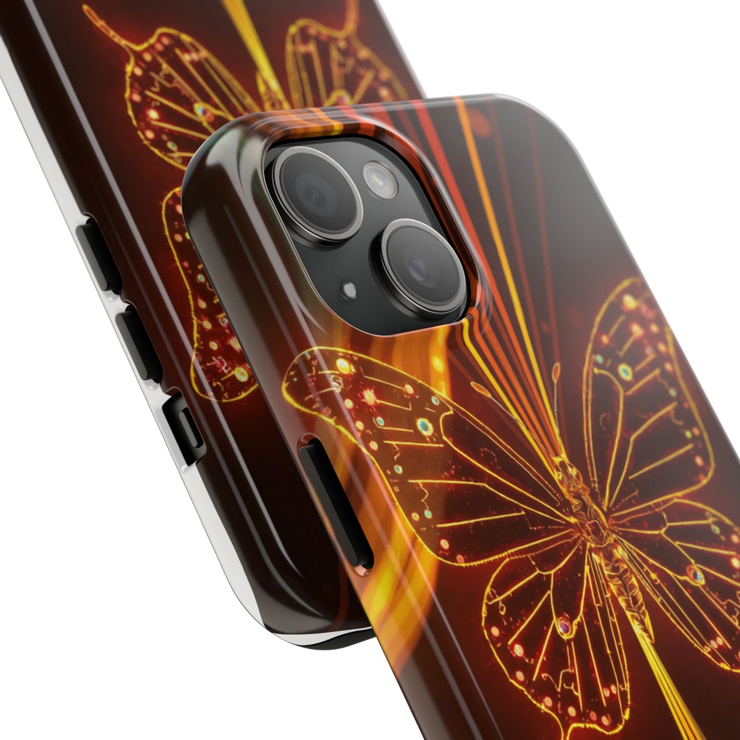 Elegant Butterfly Tough Phone Case - Stylish Protection for Nature Lovers