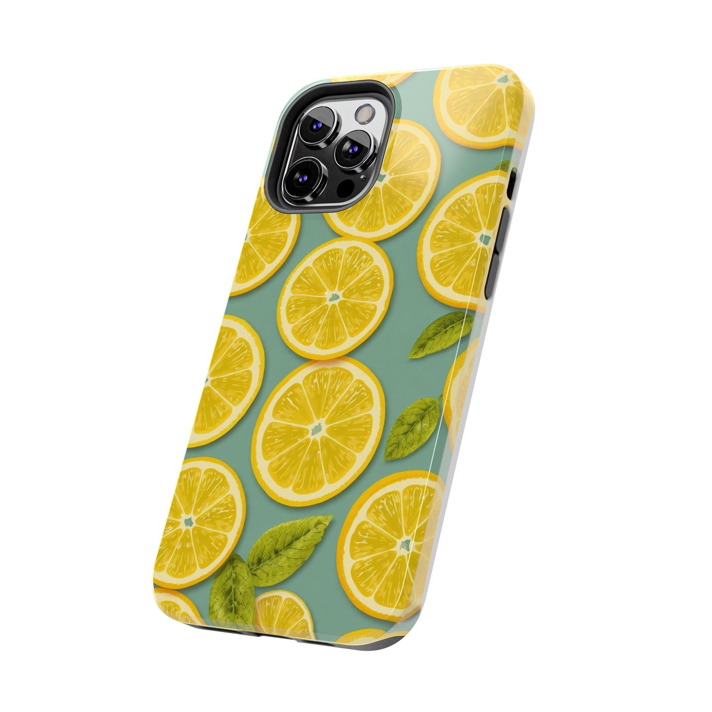 Tough Lemon Pattern Phone Case - Vibrant Citrus Design for Summer Vibes - for iPhone
