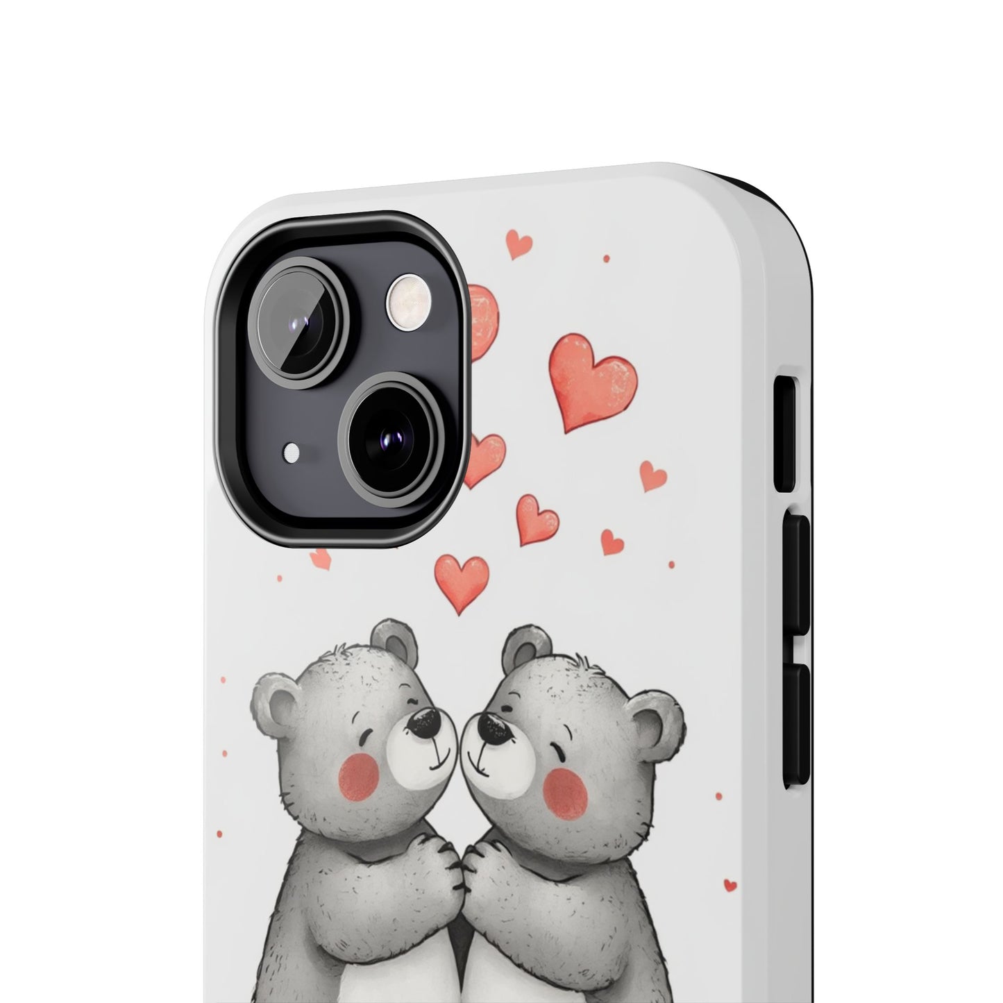 Cute Bear Love Tough Phone Case - Perfect for Valentine's Day & Couples