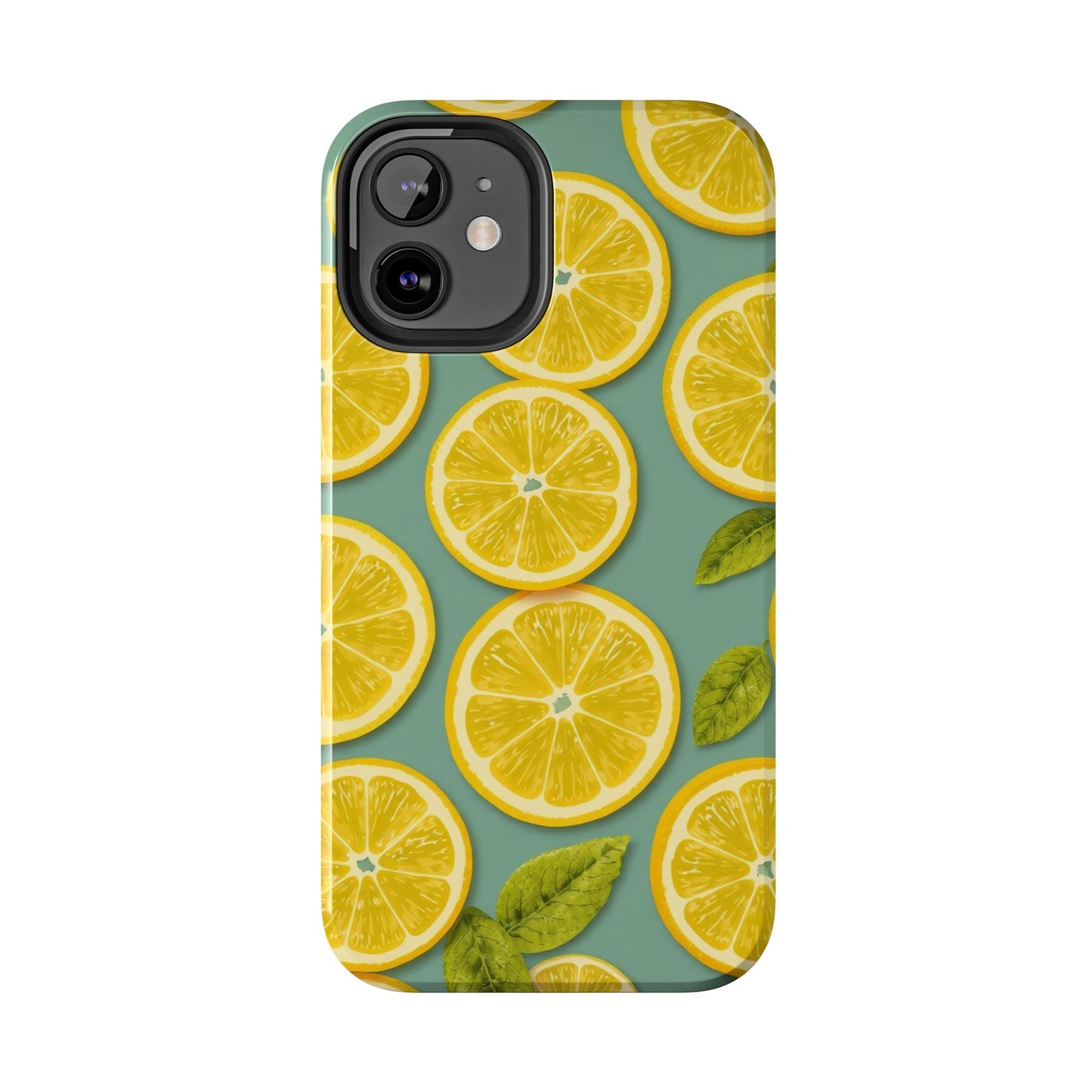 Tough Lemon Pattern Phone Case - Vibrant Citrus Design for Summer Vibes - for iPhone