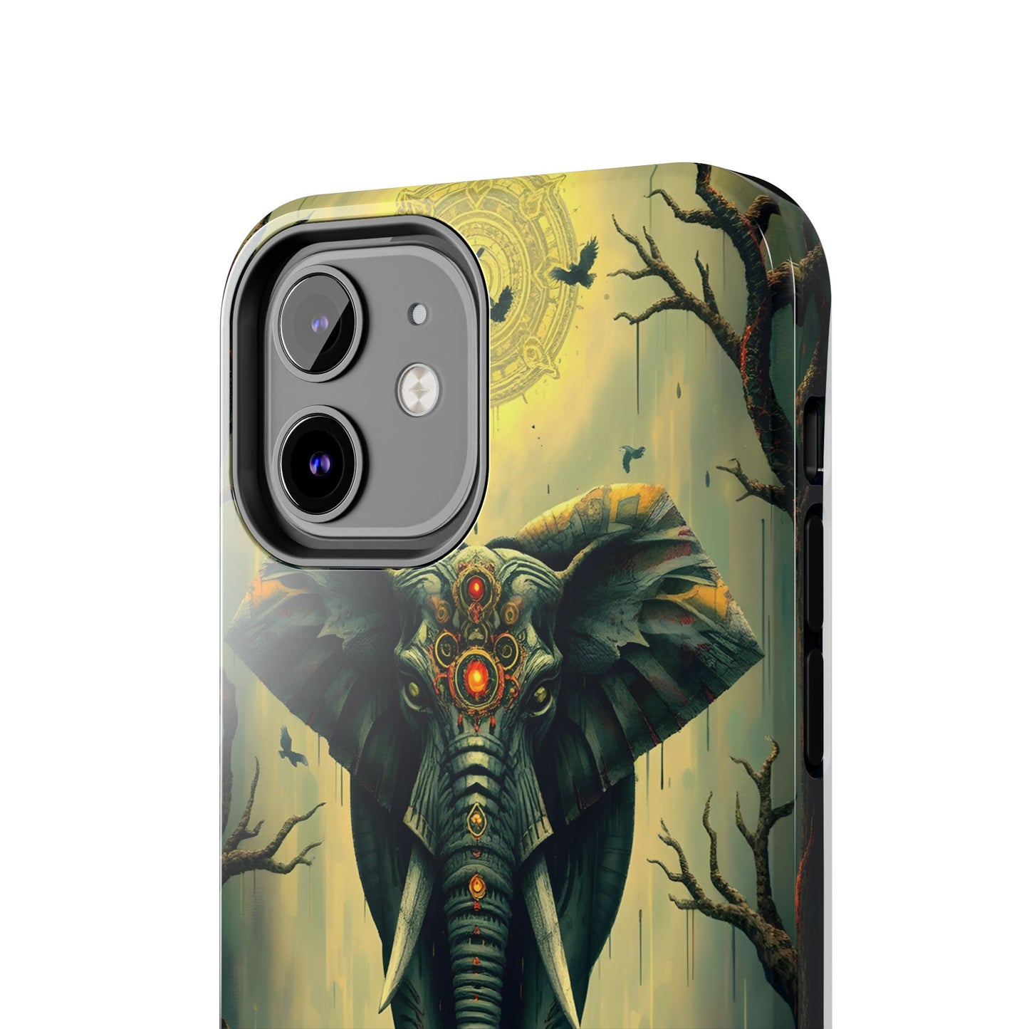 Mystical Forest Elephant Tough Phone Case | Vibrant Design for Nature Lovers - for iPhone