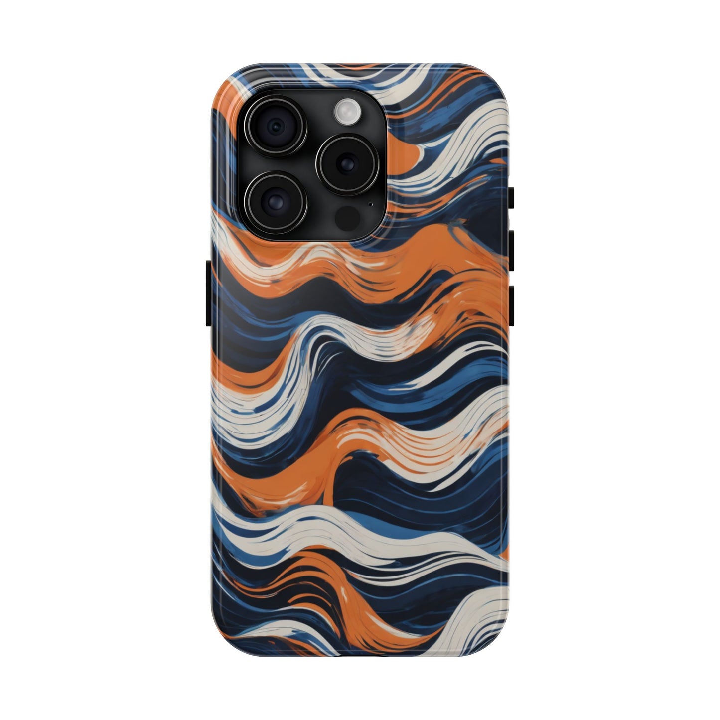 Wave Pattern Tough Phone Case - Stylish and Durable for Modern Lifestyle - for iPhone