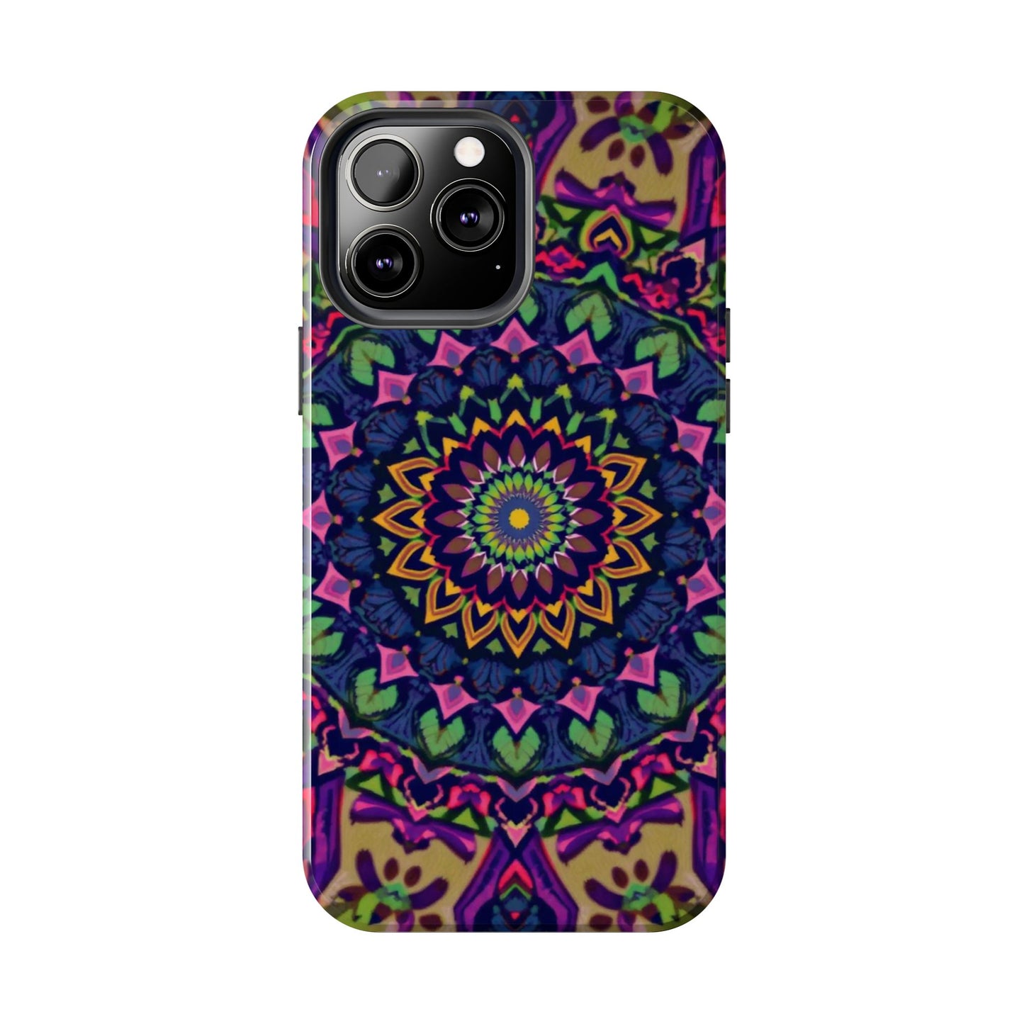 Vibrant Mandala Tough Phone Case - Colorful, Purple Fusion, Durable Protection for Your Device - for iPhone