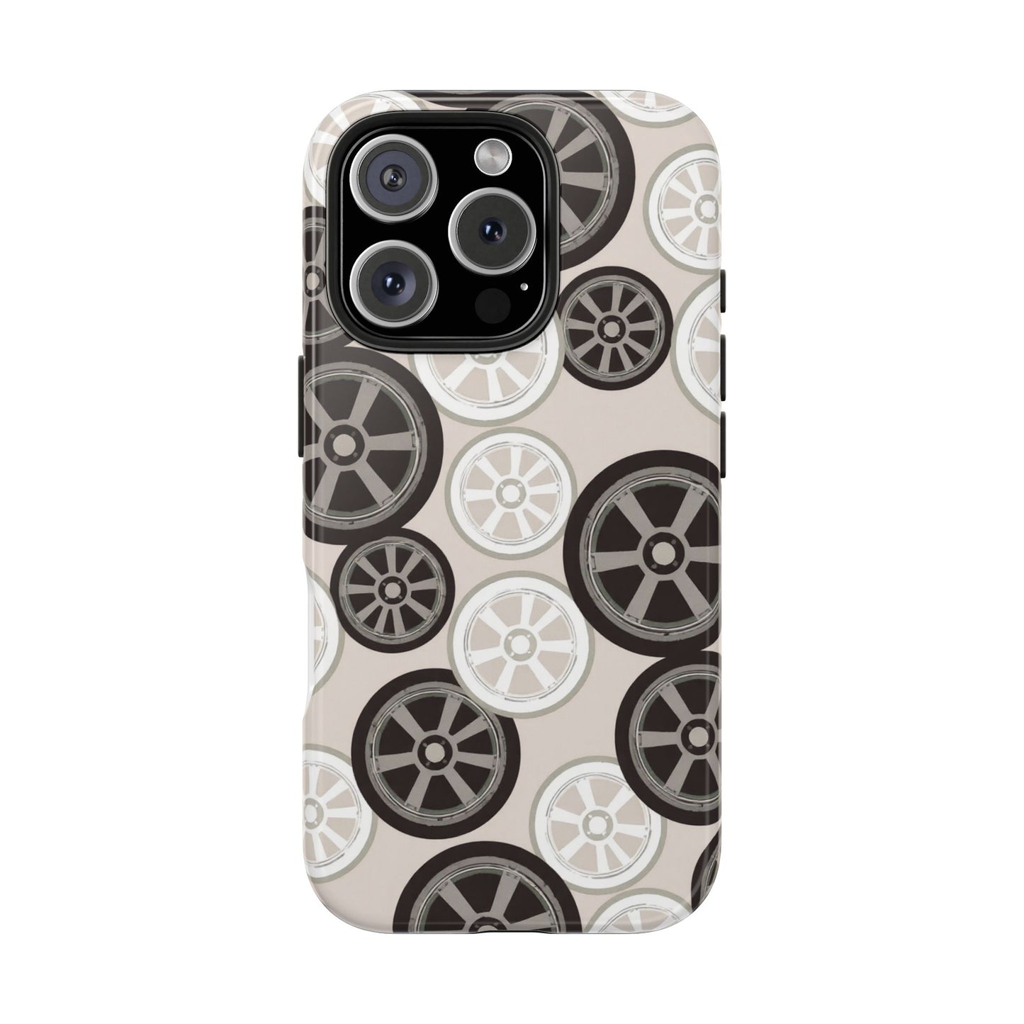 Racing Wheel Design Tough Phone Case – Durable Protection for Automotive Enthusiasts