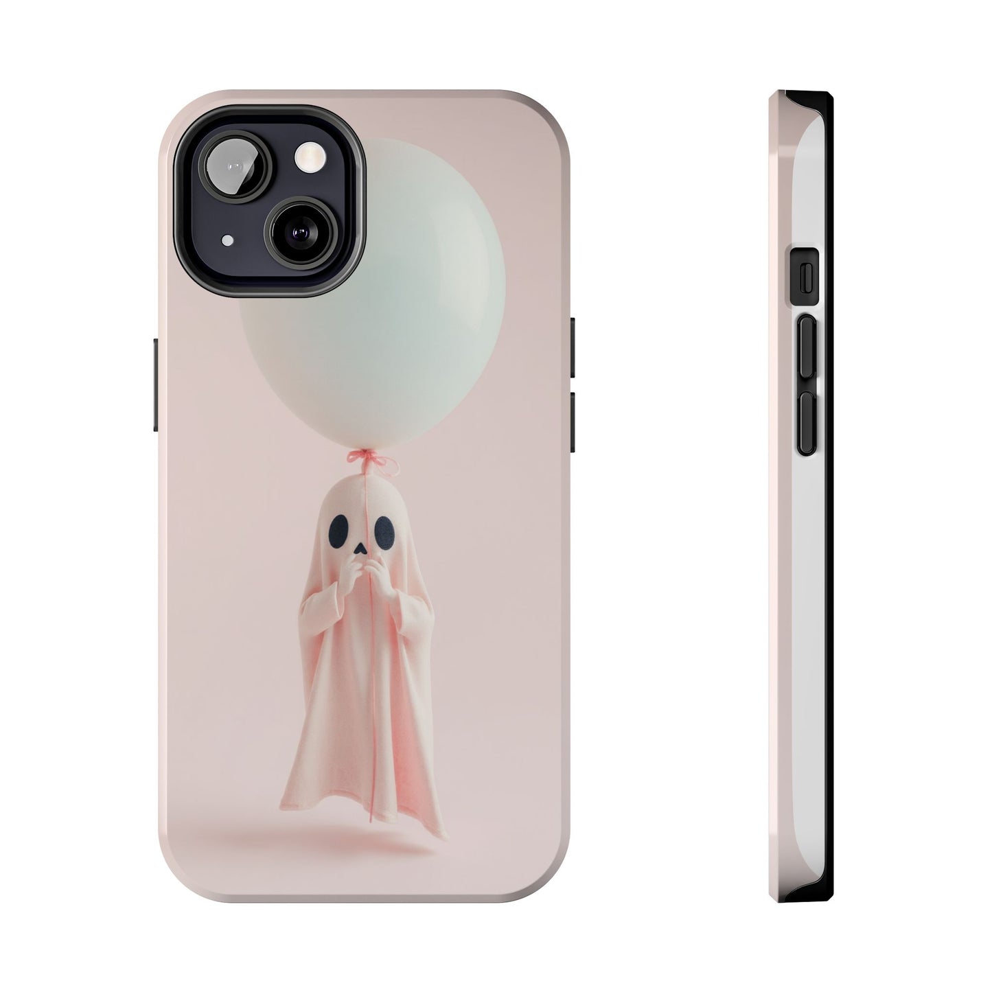 Cute Ghost Phone Case with Balloon - Tough Protection for Spooky Vibes