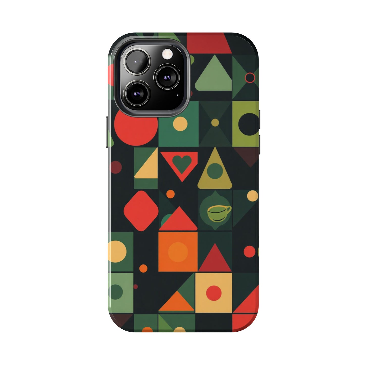 Vibrant Geometric Tough Phone Cases – Stylish Protection for Trendsetters - for iPhone