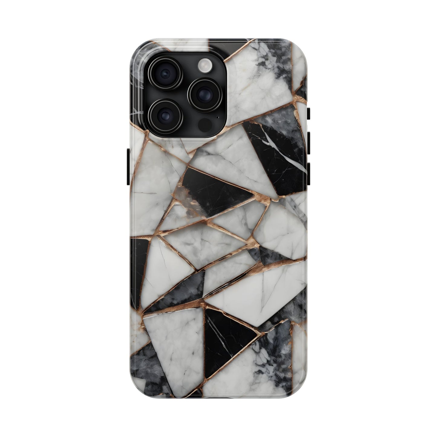 Elegant Marble Tough Phone Case - Stylish Protection for iPhone