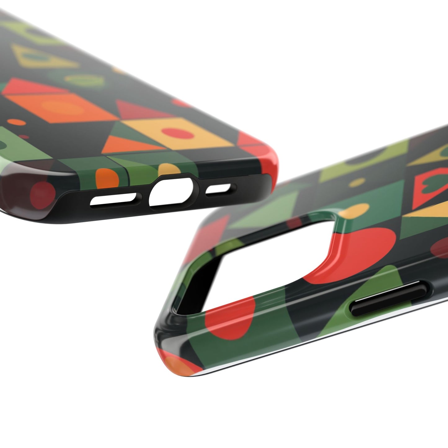Vibrant Geometric Tough Phone Cases – Stylish Protection for Trendsetters - for iPhone
