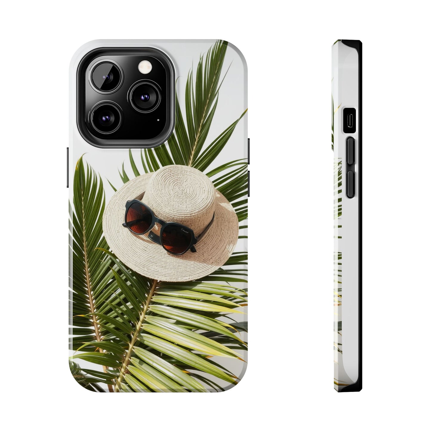 Tropical Phone Case - Summer Vibes with Hat & Sunglasses Design