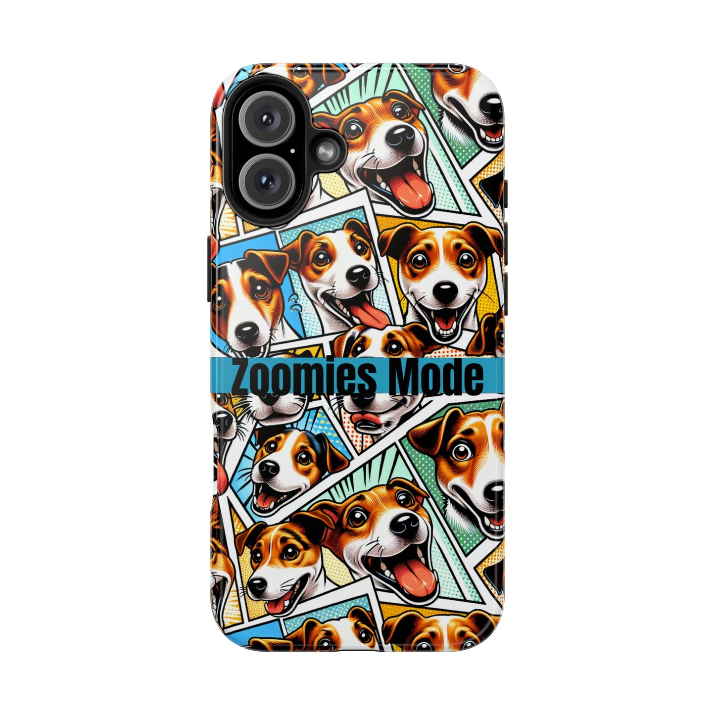 Zoomies Mode Jack Russell Tough Phone Case - Fun Dog Design Case for iPhone