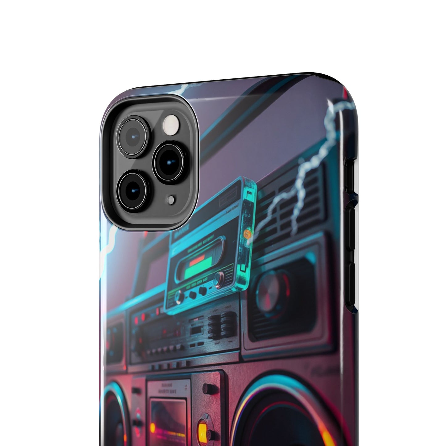 Retro Boombox Tough Phone Case – Vibrant Protection for Music Lovers