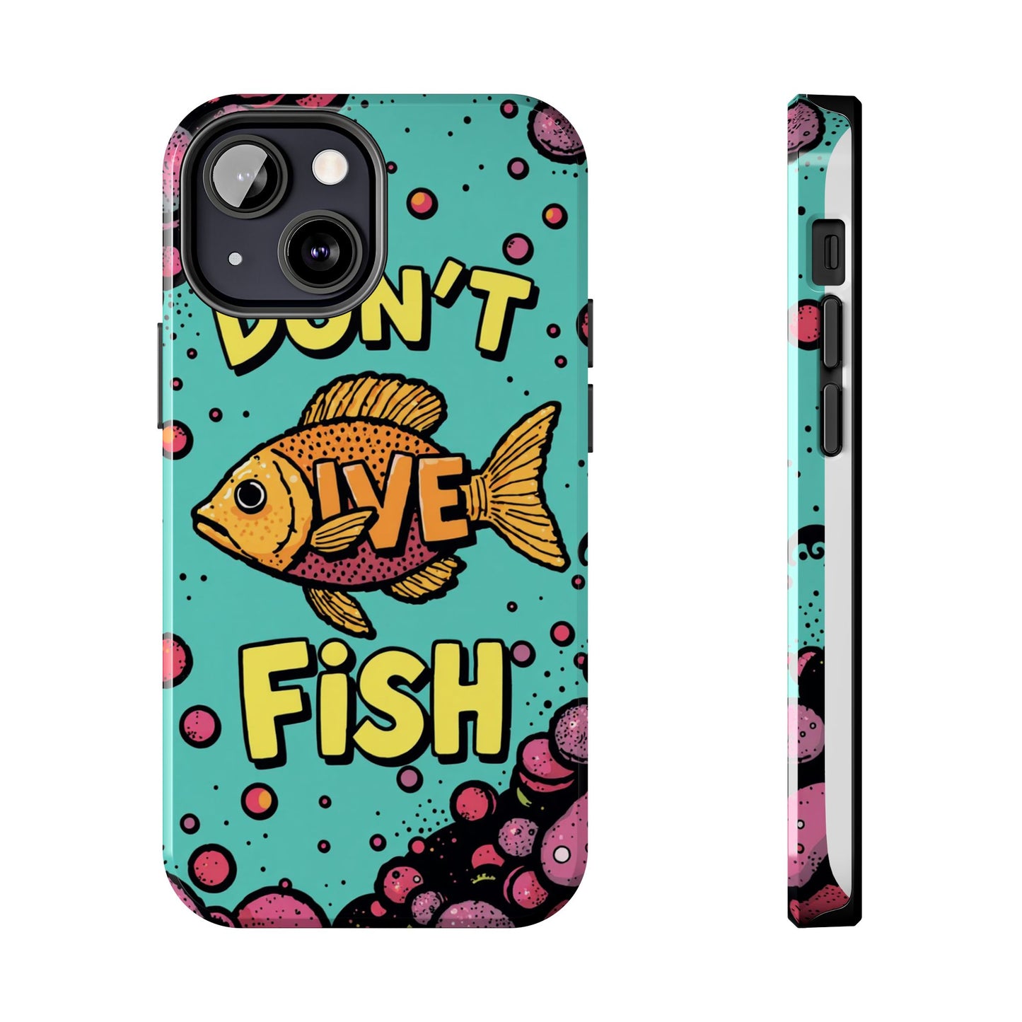Catchy Fish-Themed Tough Phone Cases, Unique Gift for Fish Lovers, Durable Protection for Phones, Fun Aquatic Design, Ideal for Holidays