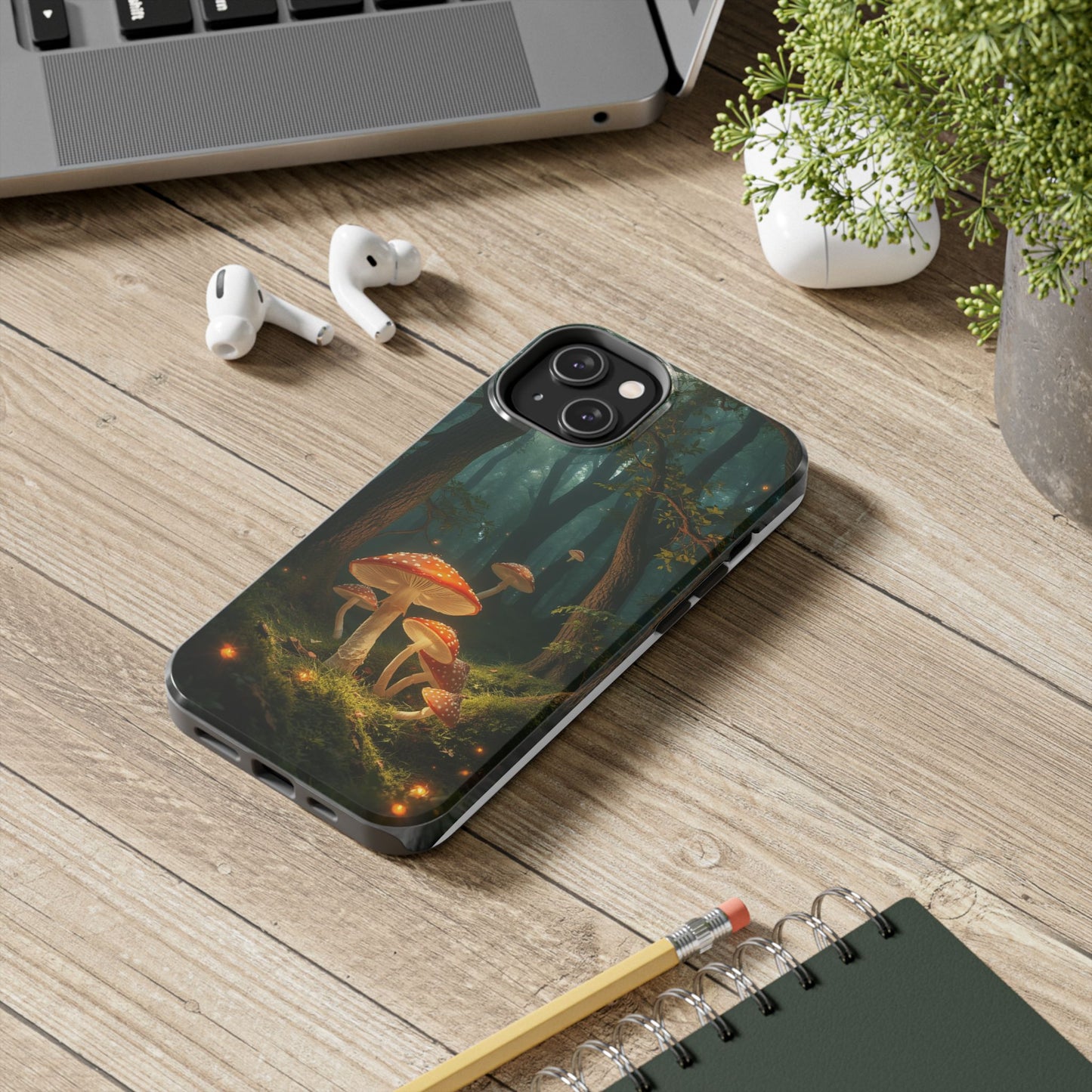 Whimsical Mushroom Tough Phone Case - Forest Fantasy Design