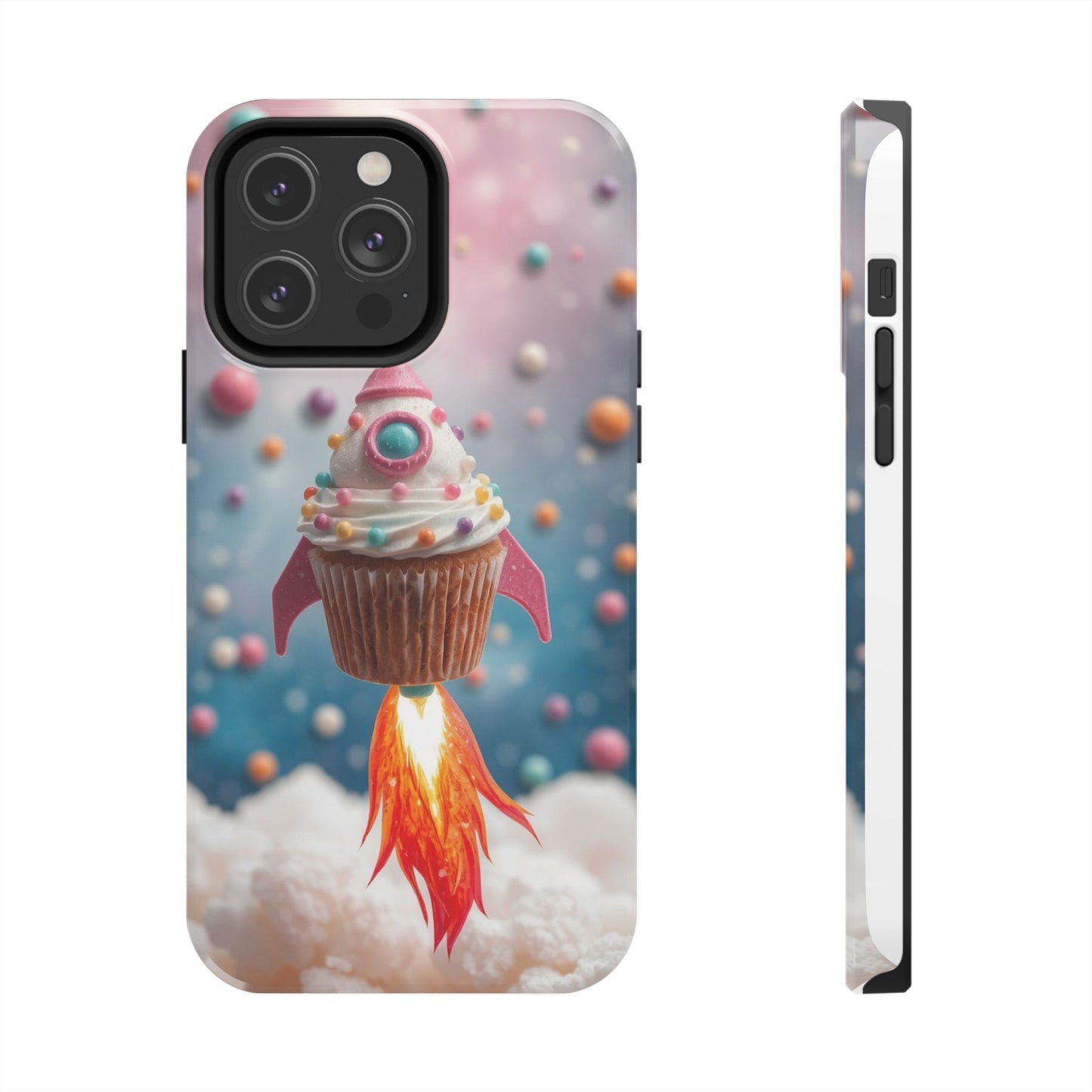 Whimsical Rocket Cupcake Phone Case - Fun Protective Case for Kids and Teens