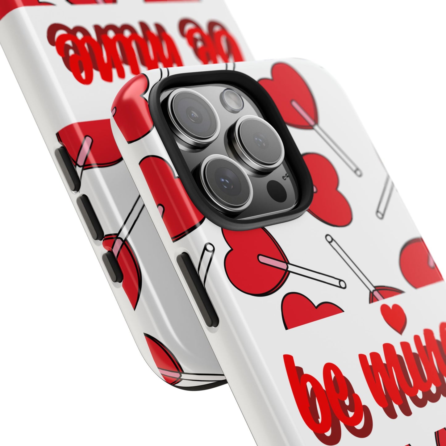 Be Mine Heart Pattern Tough Phone Case - Love Gift - for iPhone