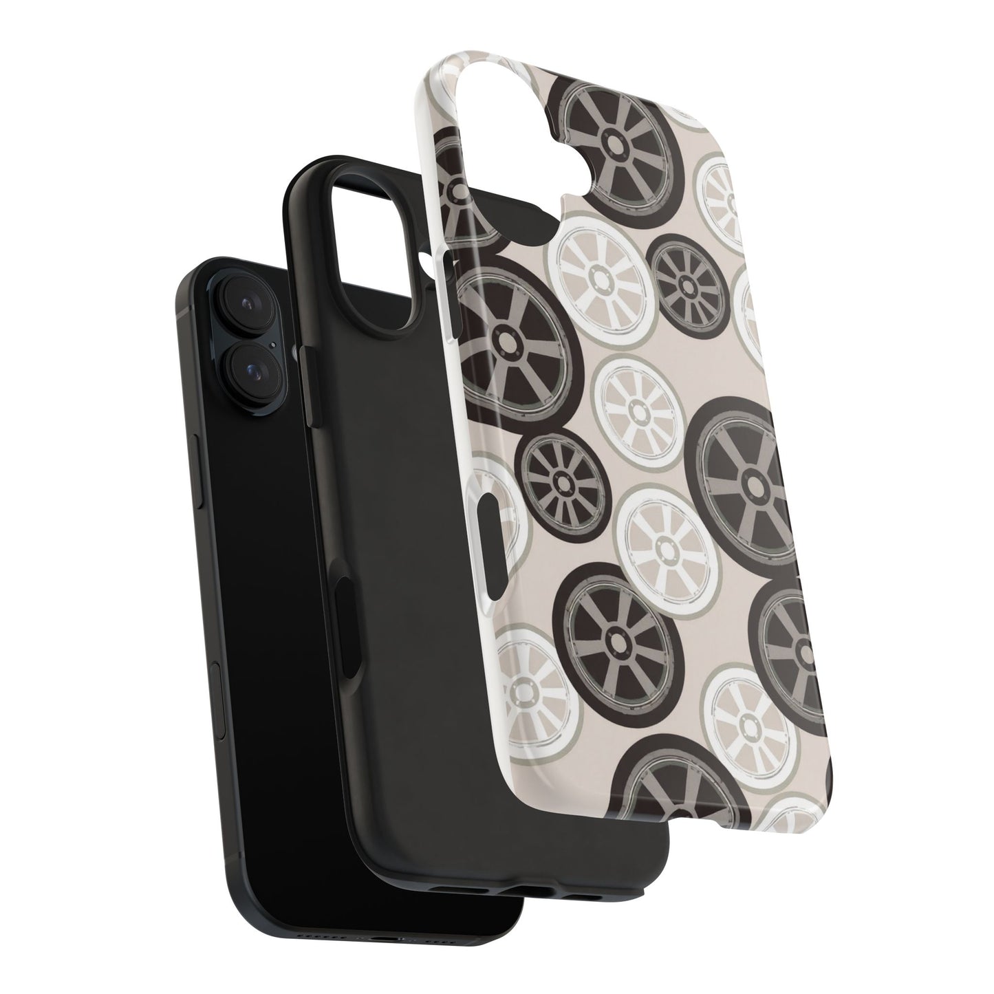 Racing Wheel Design Tough Phone Case – Durable Protection for Automotive Enthusiasts