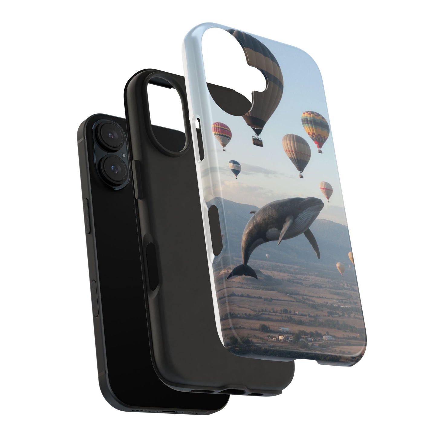 Whale Hot Air Balloon Tough Phone Case - Adventure & Nature Lovers