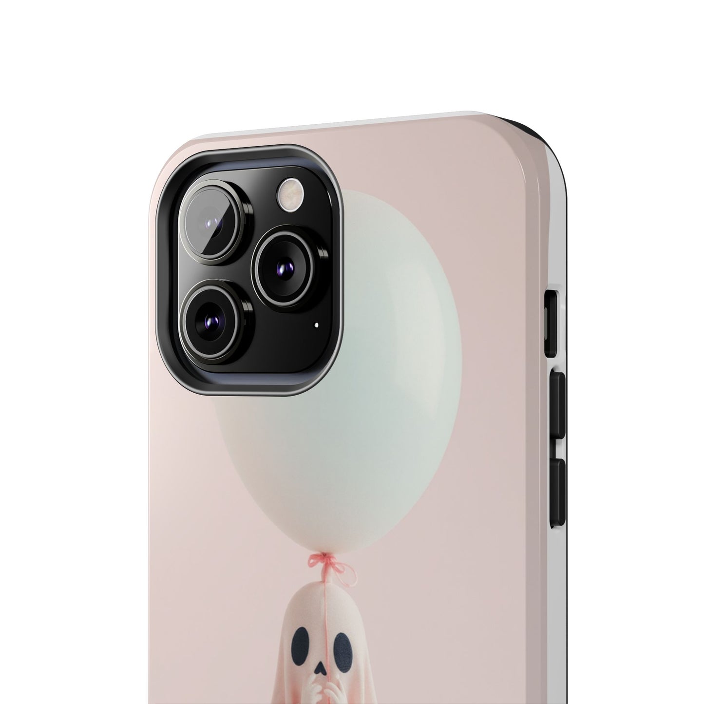 Cute Ghost Phone Case with Balloon - Tough Protection for Spooky Vibes