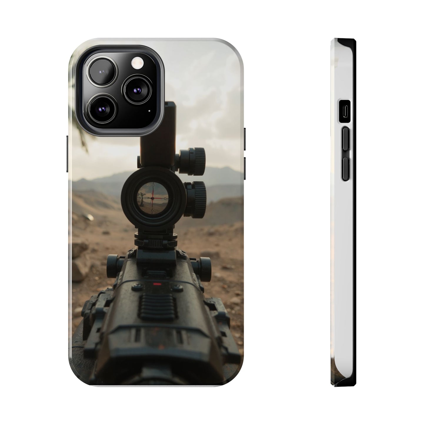 Tough Phone Case with Sniper Scope Design - Durable & Stylish Protection for Outdoors Enthusiasts