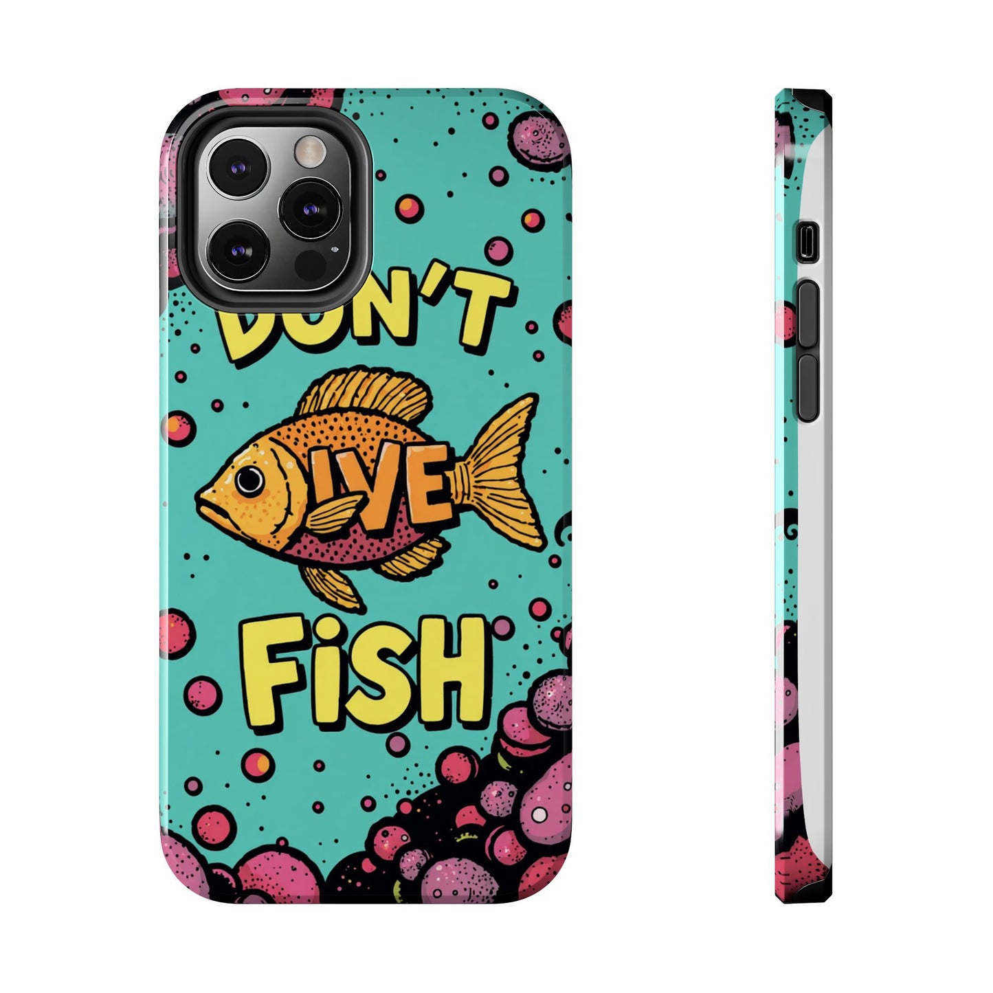 Catchy Fish-Themed Tough Phone Cases, Unique Gift for Fish Lovers, Durable Protection for Phones, Fun Aquatic Design, Ideal for Holidays