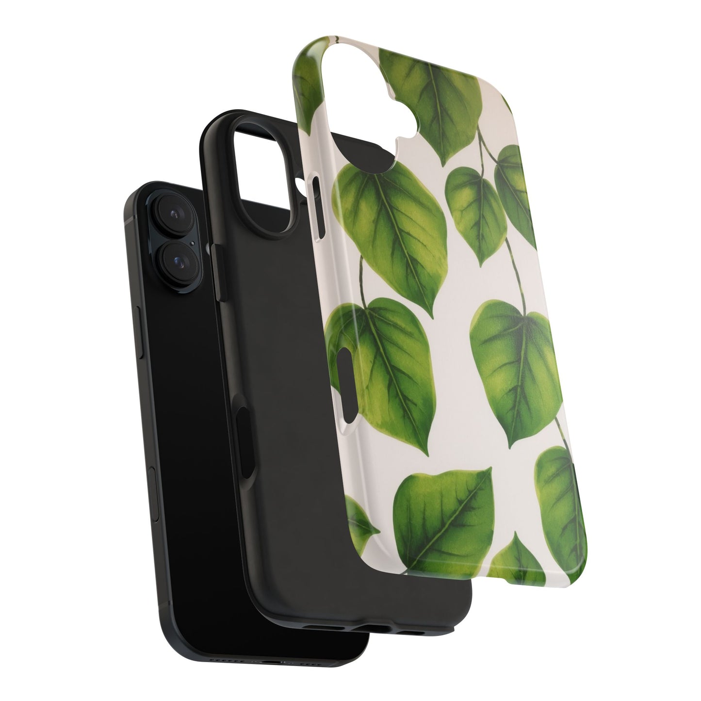 Tough Phone Cases with Green Leaf Design | Eco-Friendly Protection for Nature Lovers
