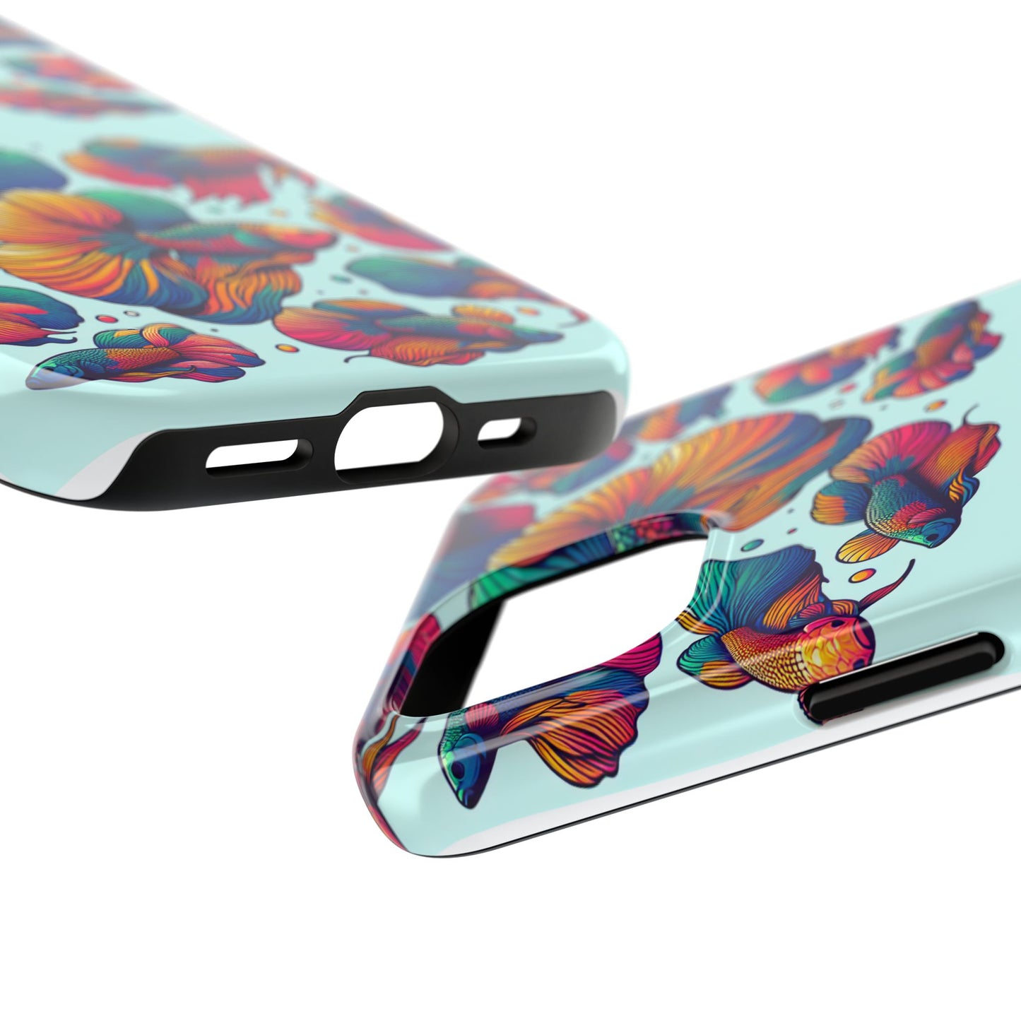 Colorful Fish Pattern Tough Phone Case - Aquatic Lovers - for iPhone