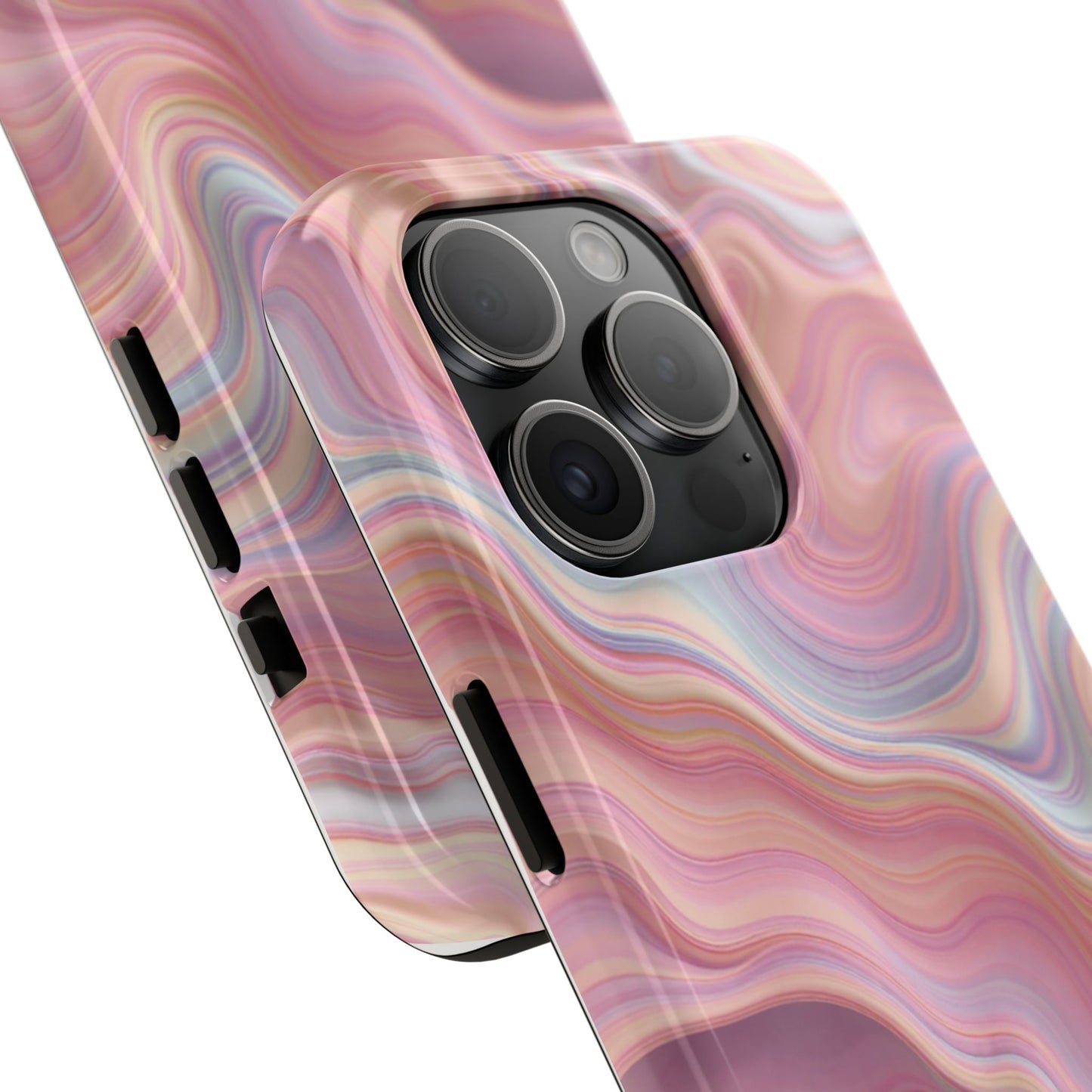 Stylish Tough Phone Cases - Abstract Pink Marble Design