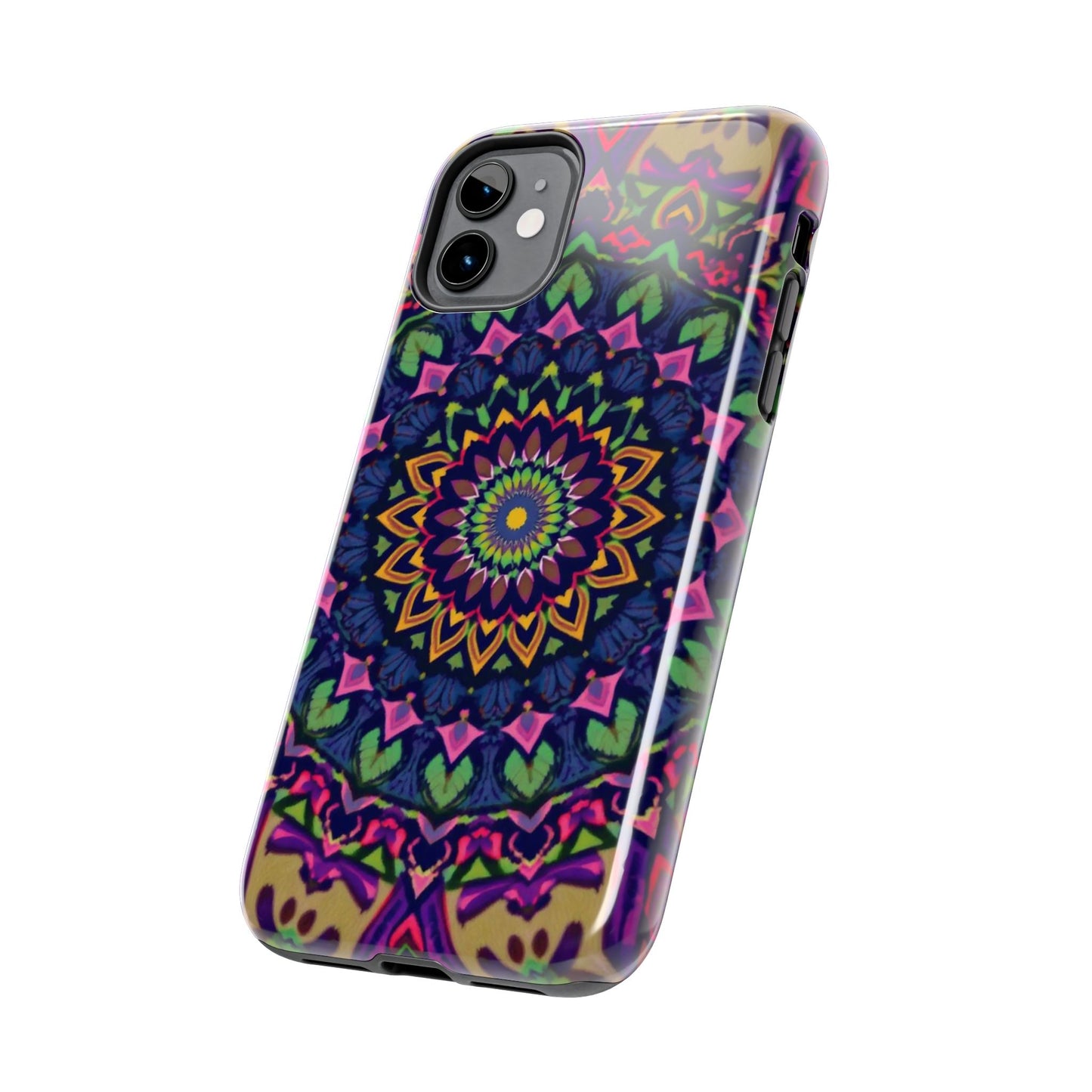 Vibrant Mandala Tough Phone Case - Colorful, Purple Fusion, Durable Protection for Your Device - for iPhone