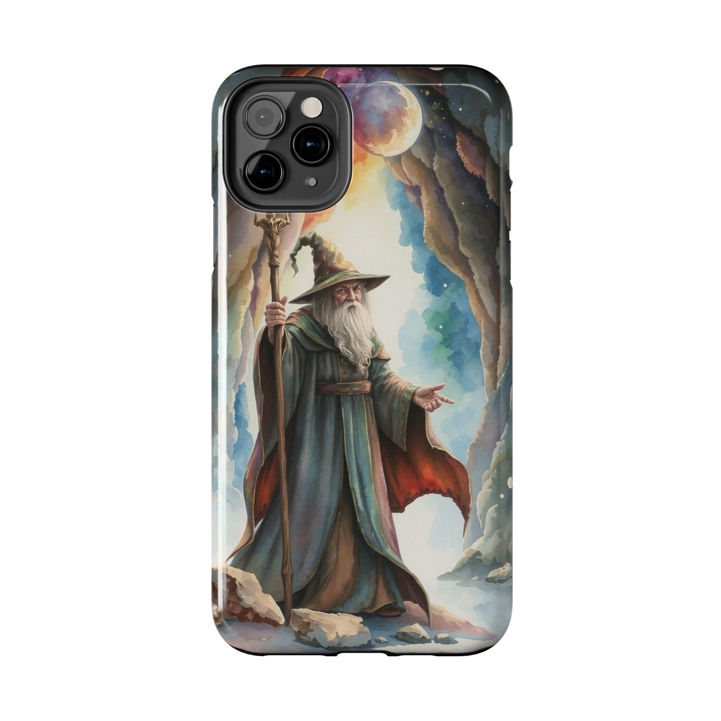 Magical Wizard Phone Case - Tough, Durable Phone Cover for Fantasy Lovers, Geek Gift, Unique Design, Celestial Phone Accessory
