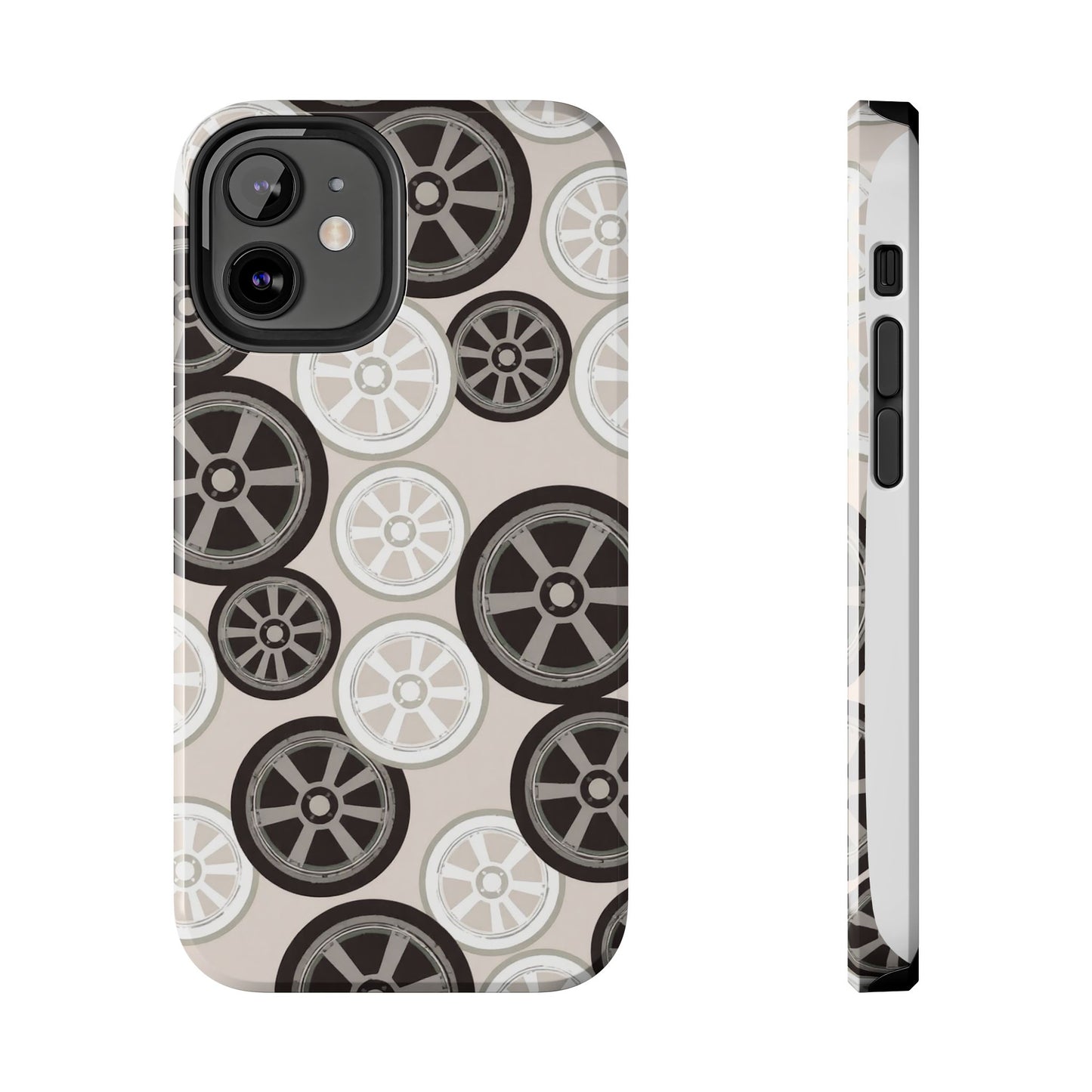 Racing Wheel Design Tough Phone Case – Durable Protection for Automotive Enthusiasts