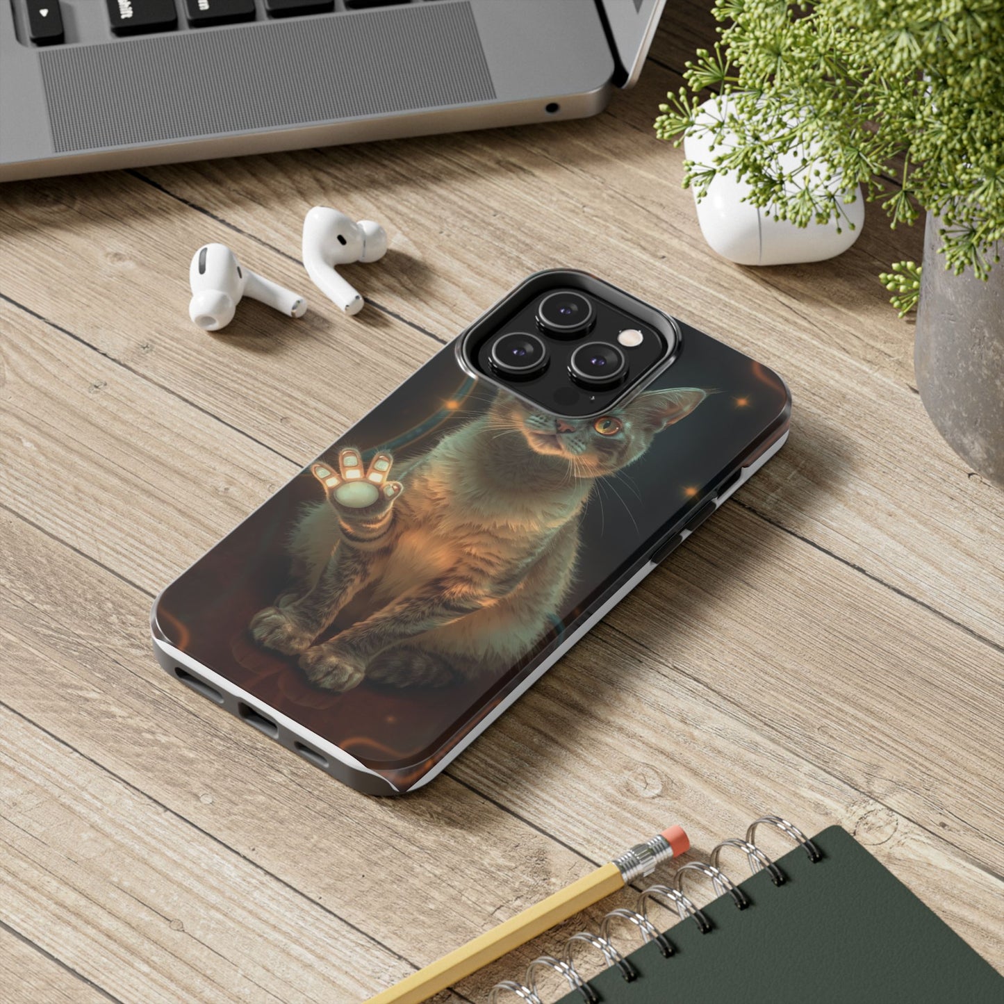 Whimsical Cat Phone Case | Tough Phone Cases for Cat Lovers, Pet Accessories, Gift for Cat Owners, Cute Phone Cover, Personalized Tech