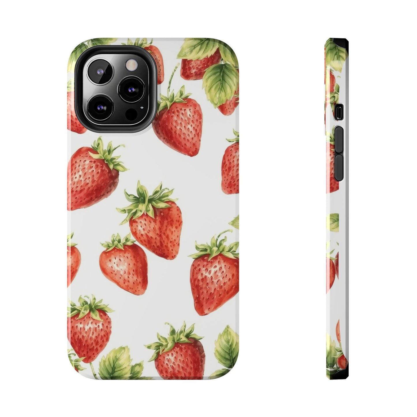 Strawberry Tough Phone Case - Durable Protection with a Fresh Design - for iPhone