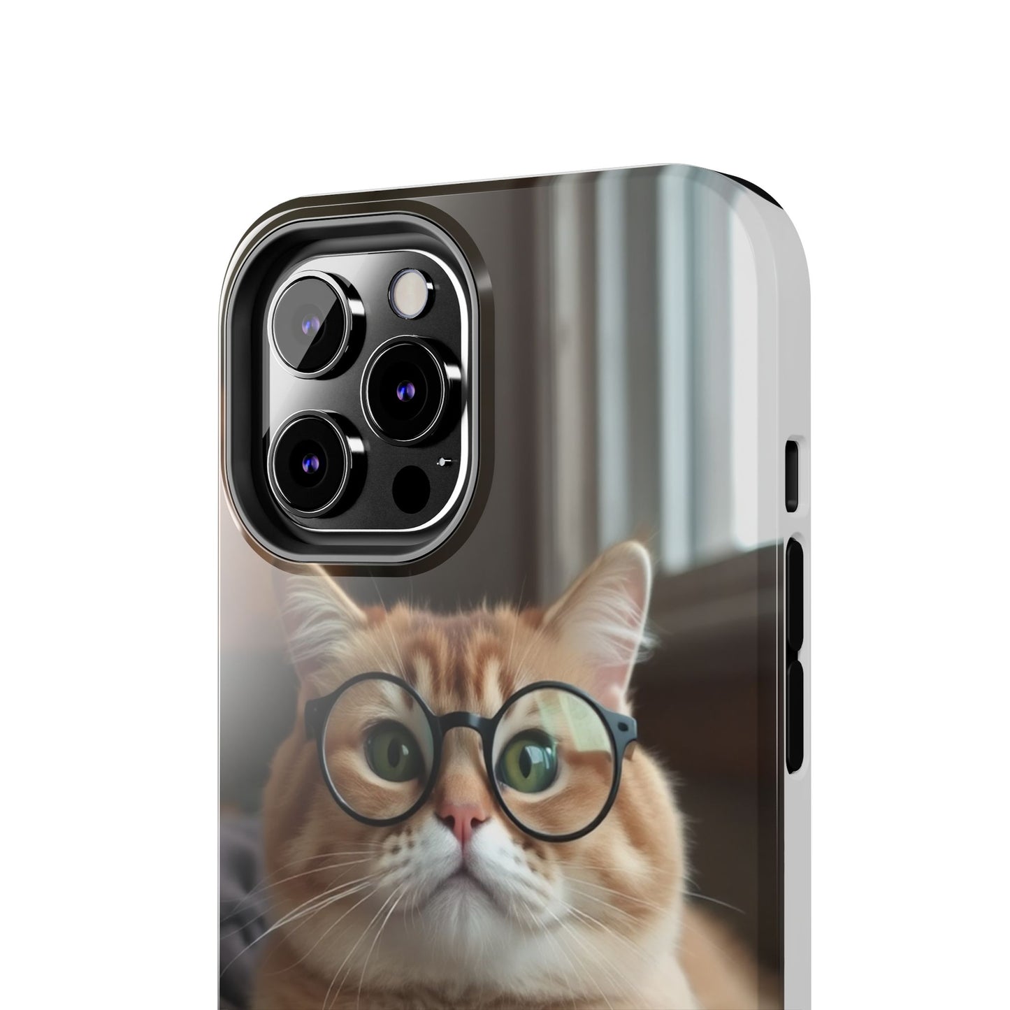 Cute Cat Glasses Tough Phone Case - Fun & Stylish Protection for Cat Lovers